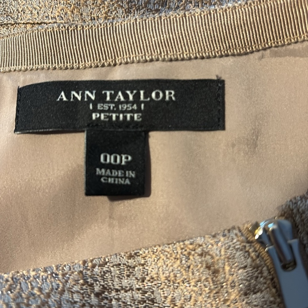 Ann Taylor Metallic Mini Skirt-Size 00P.  B45 - Picture 3 of 7